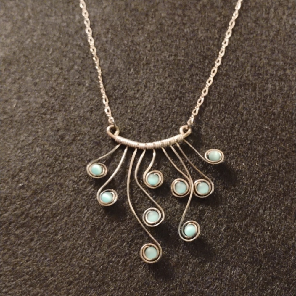 Artisan Crafted Amonazite Sterling Teardrop "Angels Tears" Necklace